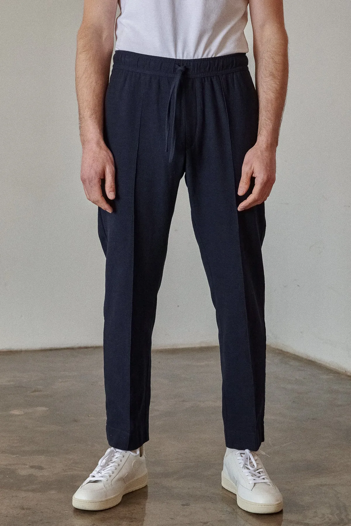 MAX trousers eco structured navy