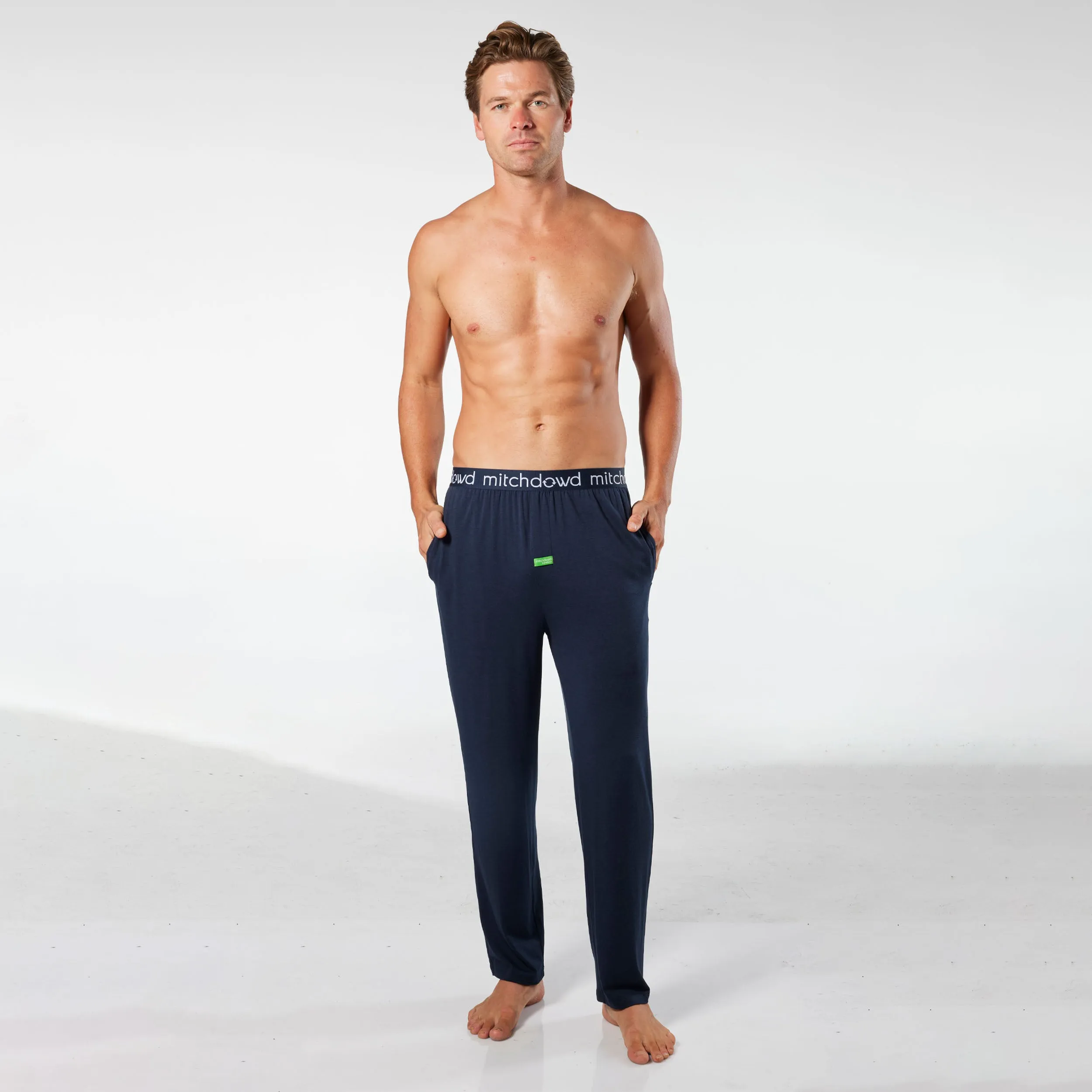 Men's Soft Bamboo Knit Sleep Pants - Navy