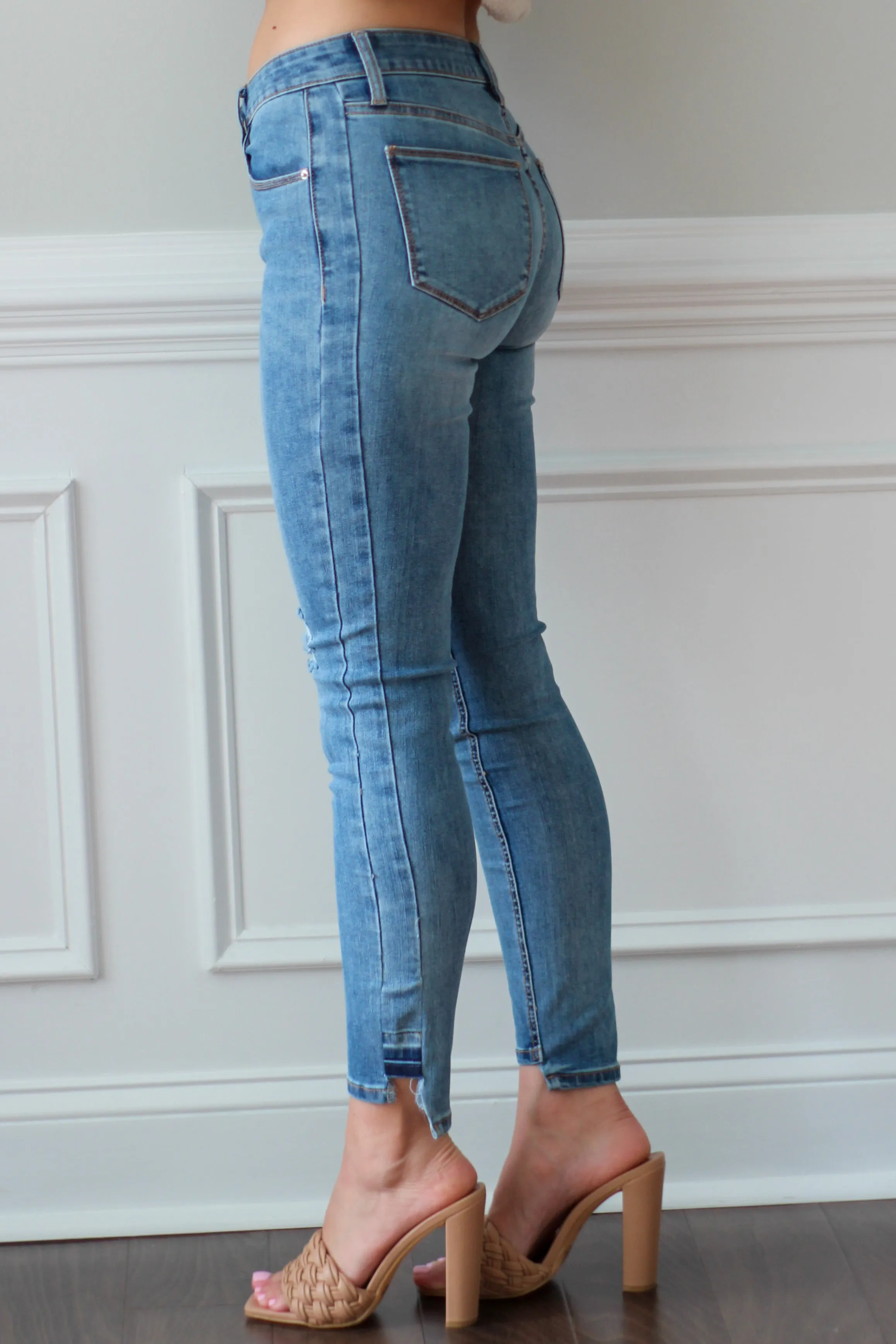 Mid-Rise Ankle Skinny