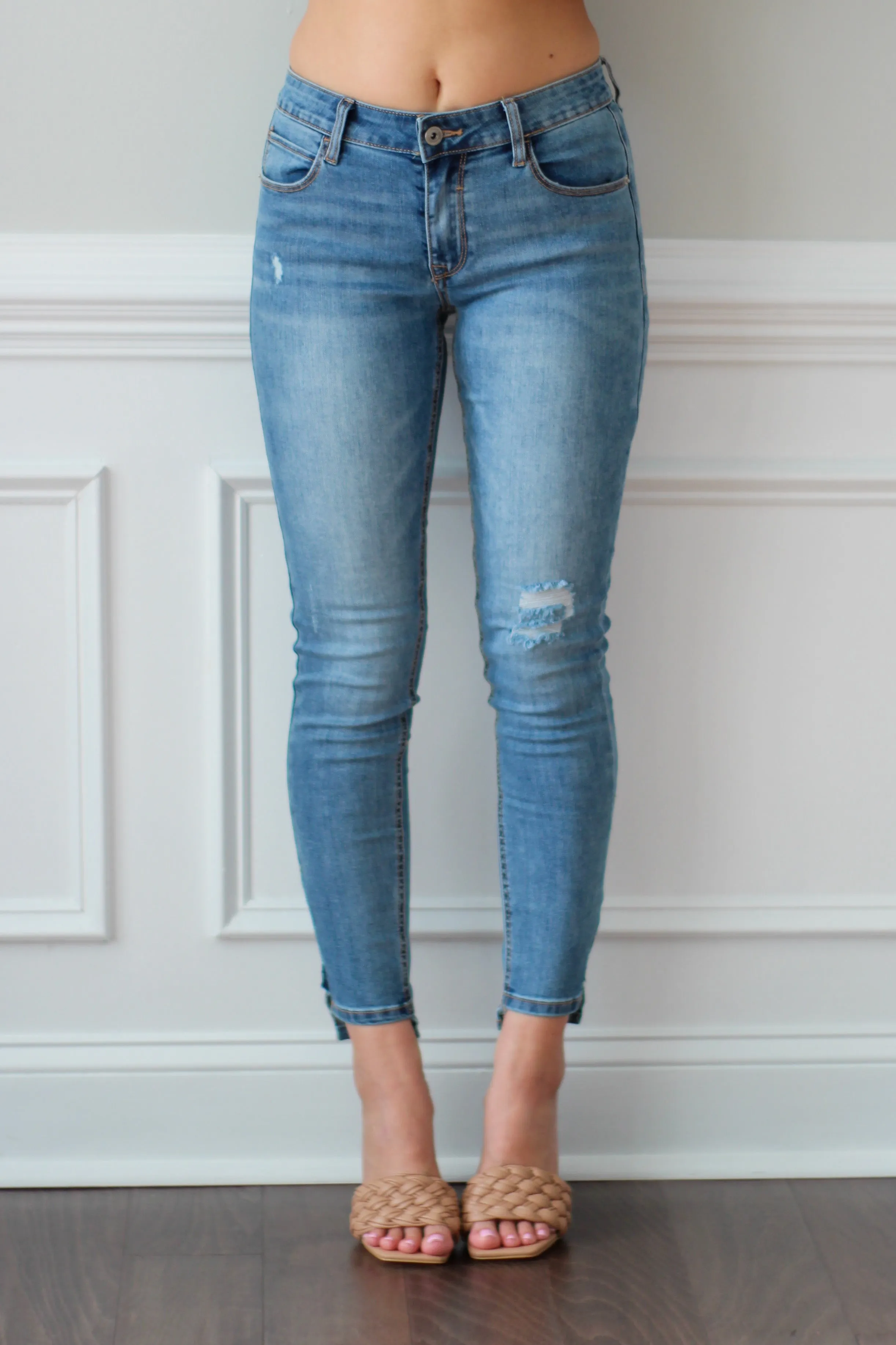 Mid-Rise Ankle Skinny