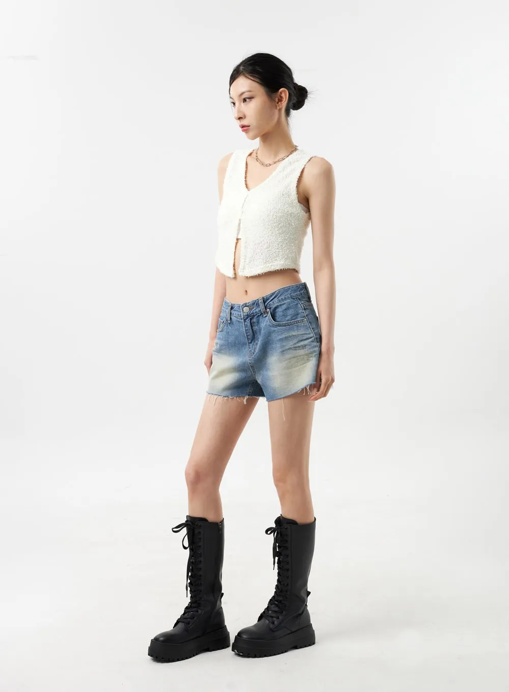 Mid-Rise Denim Shorts CU309