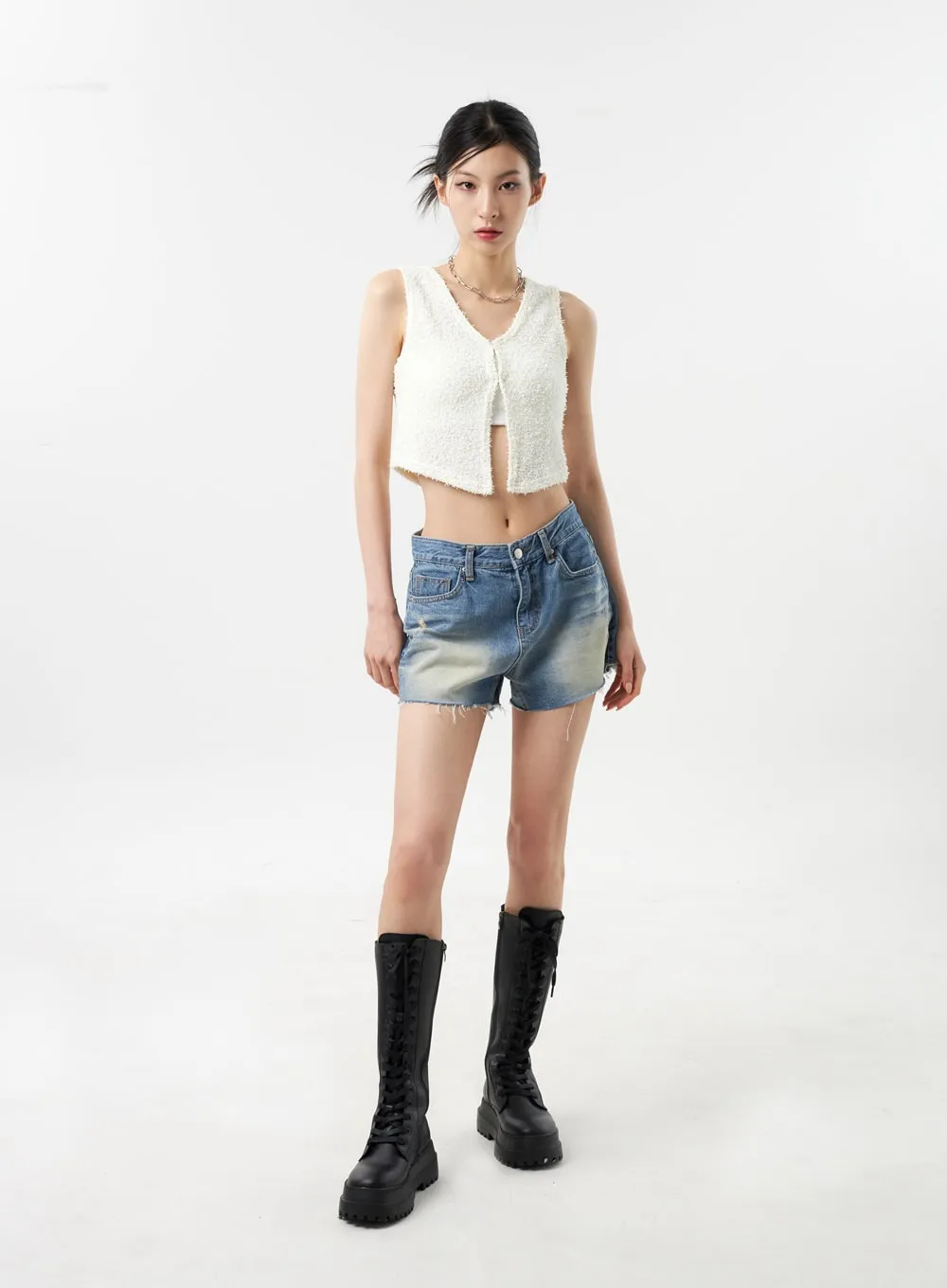 Mid-Rise Denim Shorts CU309