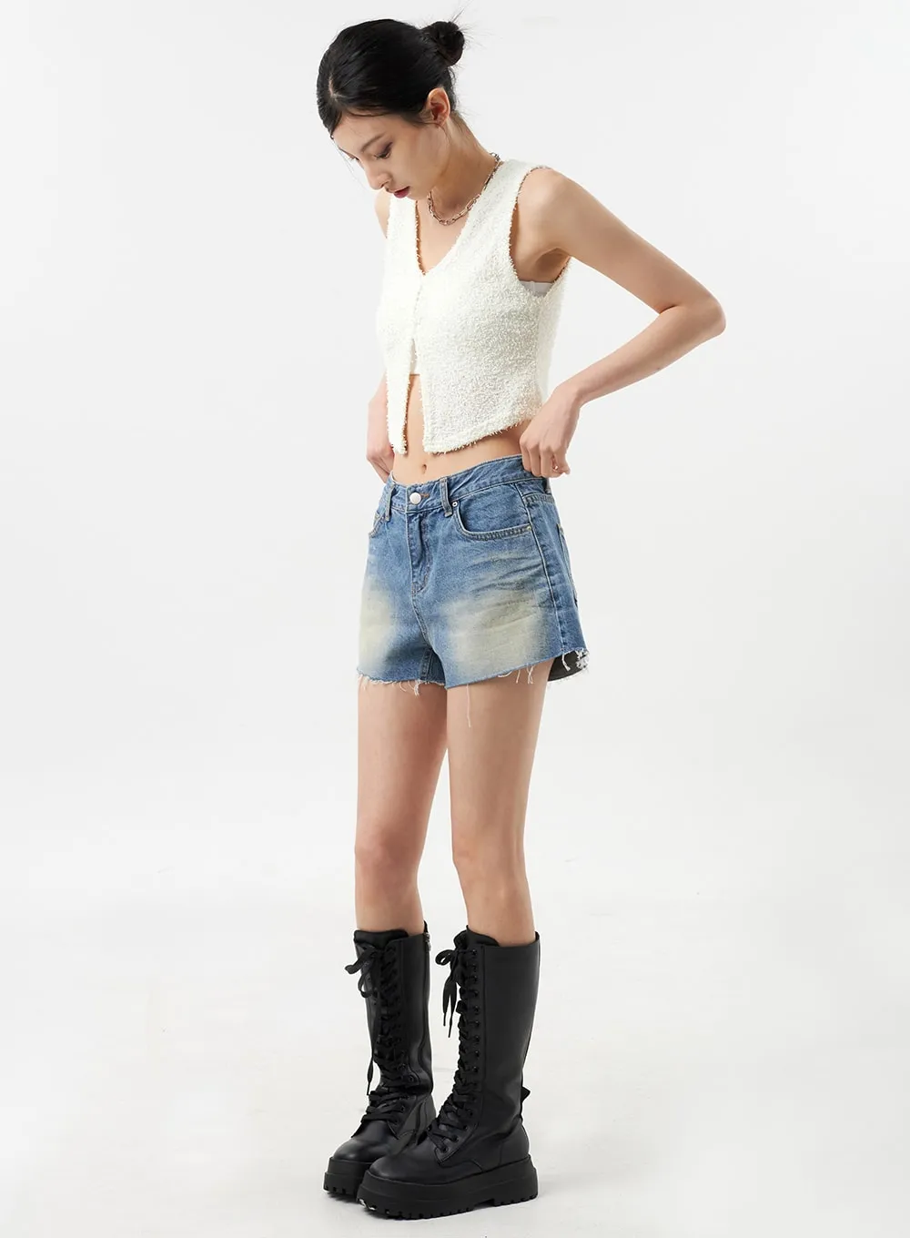 Mid-Rise Denim Shorts CU309