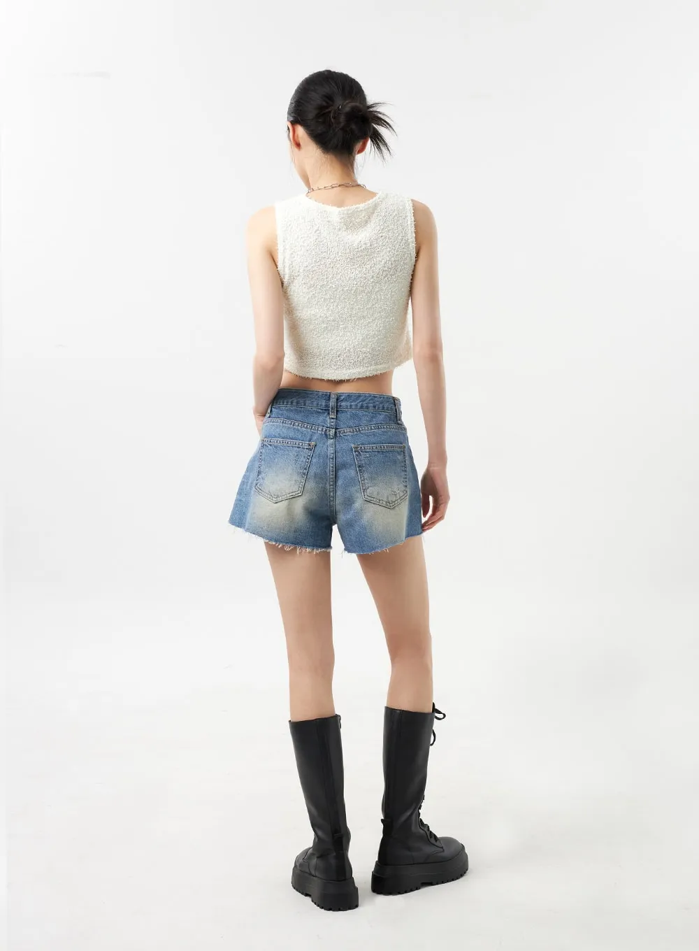 Mid-Rise Denim Shorts CU309