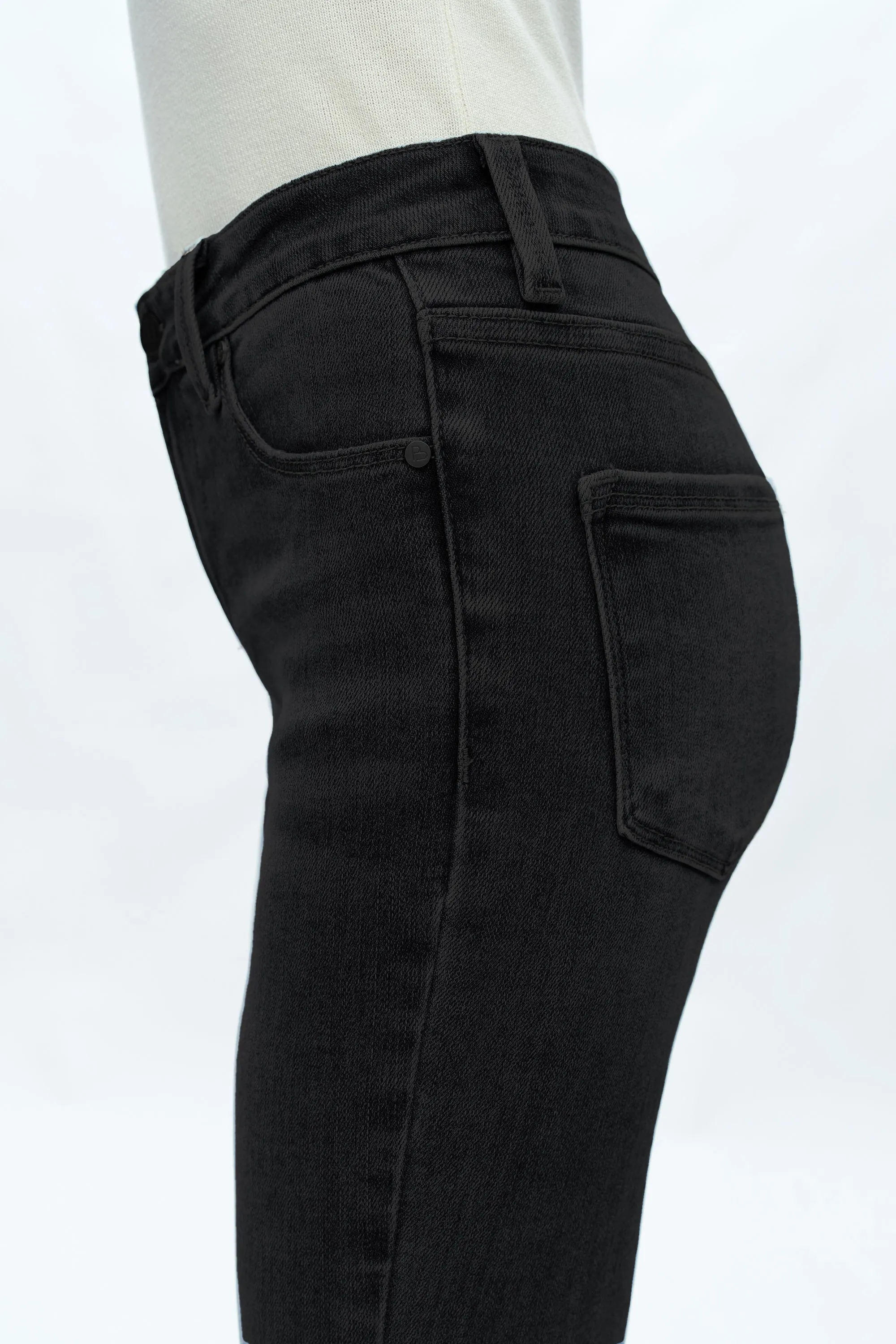 Mid Rise Straight Raw Edge Denim Jeans