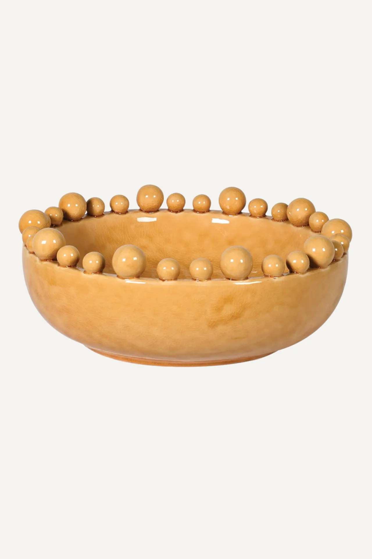 Mustard Bobble Edged Bowl