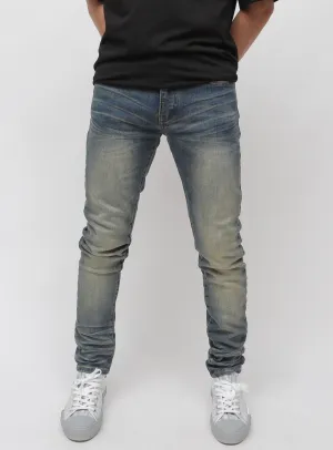 Nokwal Whiskey Faded Wash Skinny Denim