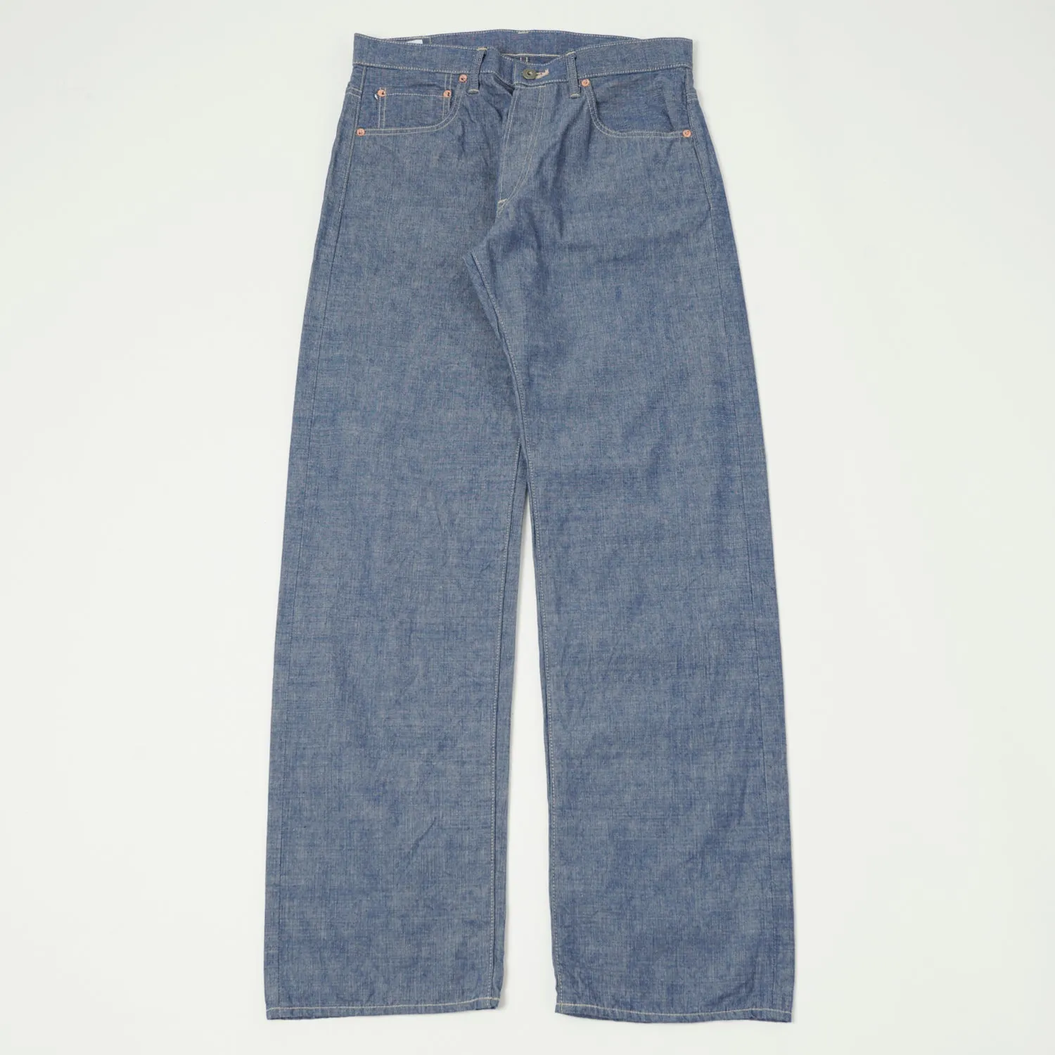 ONI 022-SVCH 8.5oz Selvedge Chambray Wide Straight Jean - One Wash