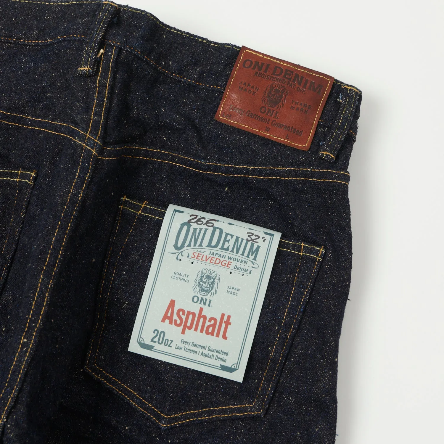 ONI 266 'Asphalt' 20oz Wide Straight Jean - One Wash