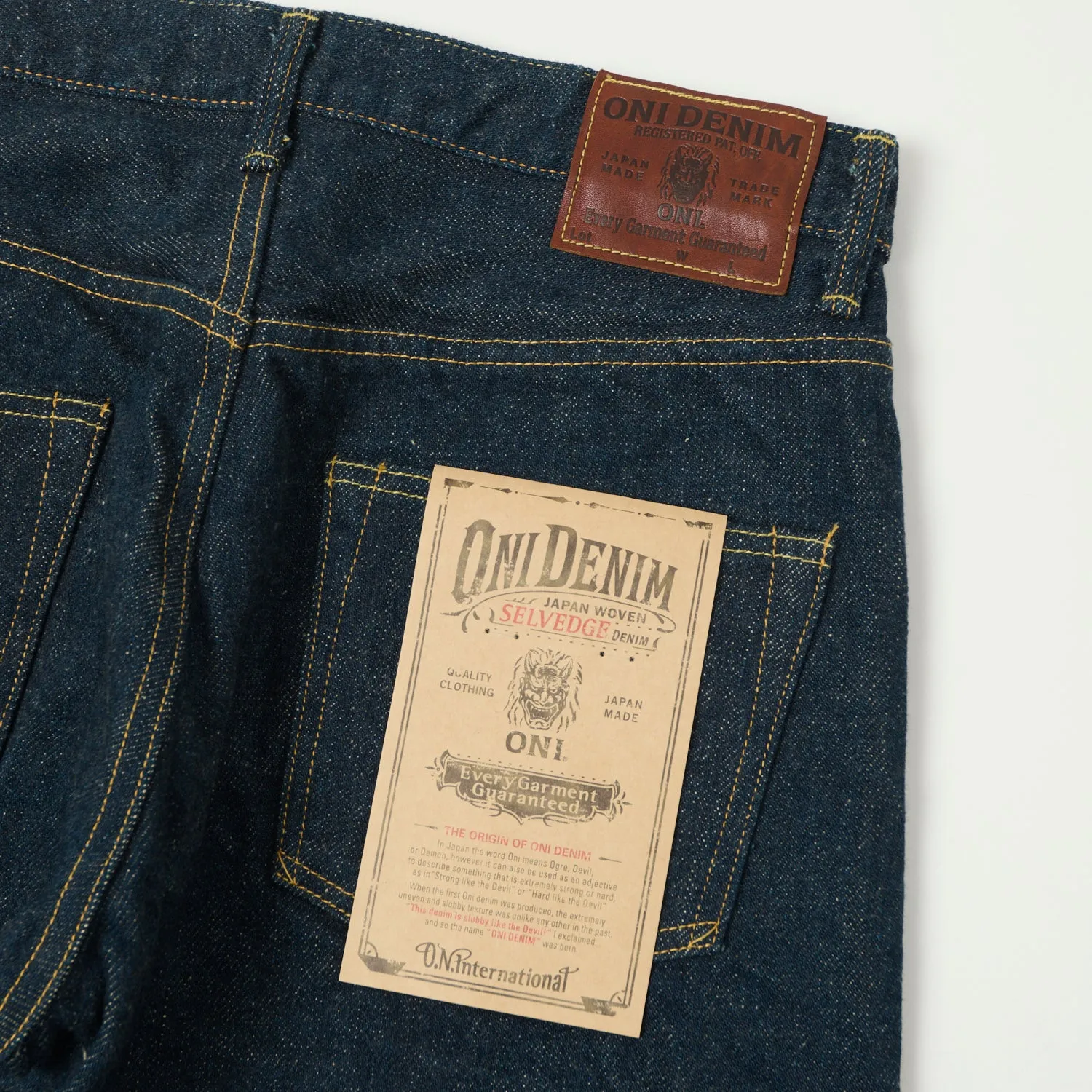 ONI 266ZR-ECRU 'Secret Denim Ecru Weft' 20oz Wide Straight Jean - One Wash