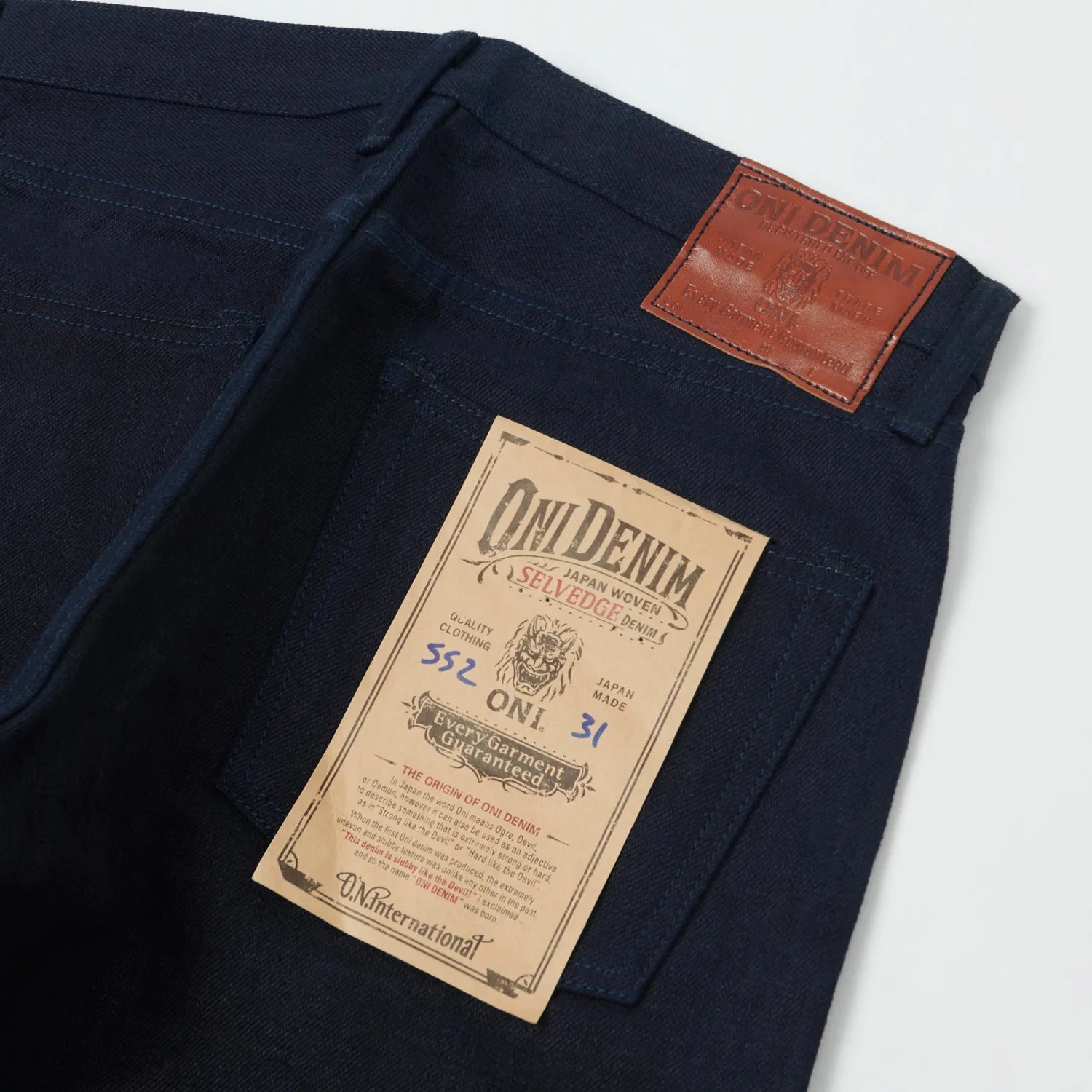 ONI 552 Double Indigo 17oz Slim Straight Jean - Raw