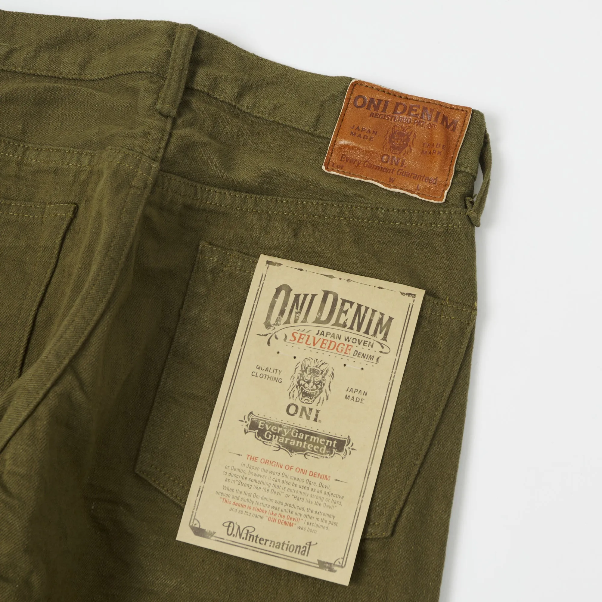 ONI 612-OLOL 'Warp and Weft' 12oz Regular Tapered Jean - Olive One Wash