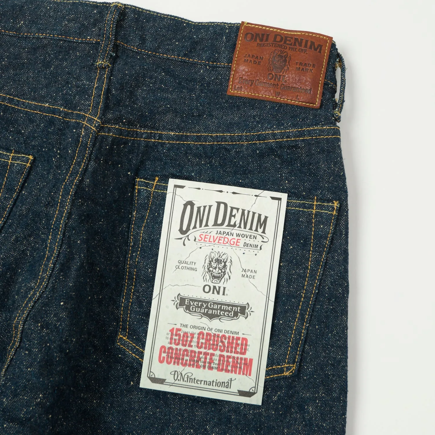 ONI 902-CCD Kabuki 'Crushed Concrete Denim' 15oz Regular Tapered Jean - One Wash