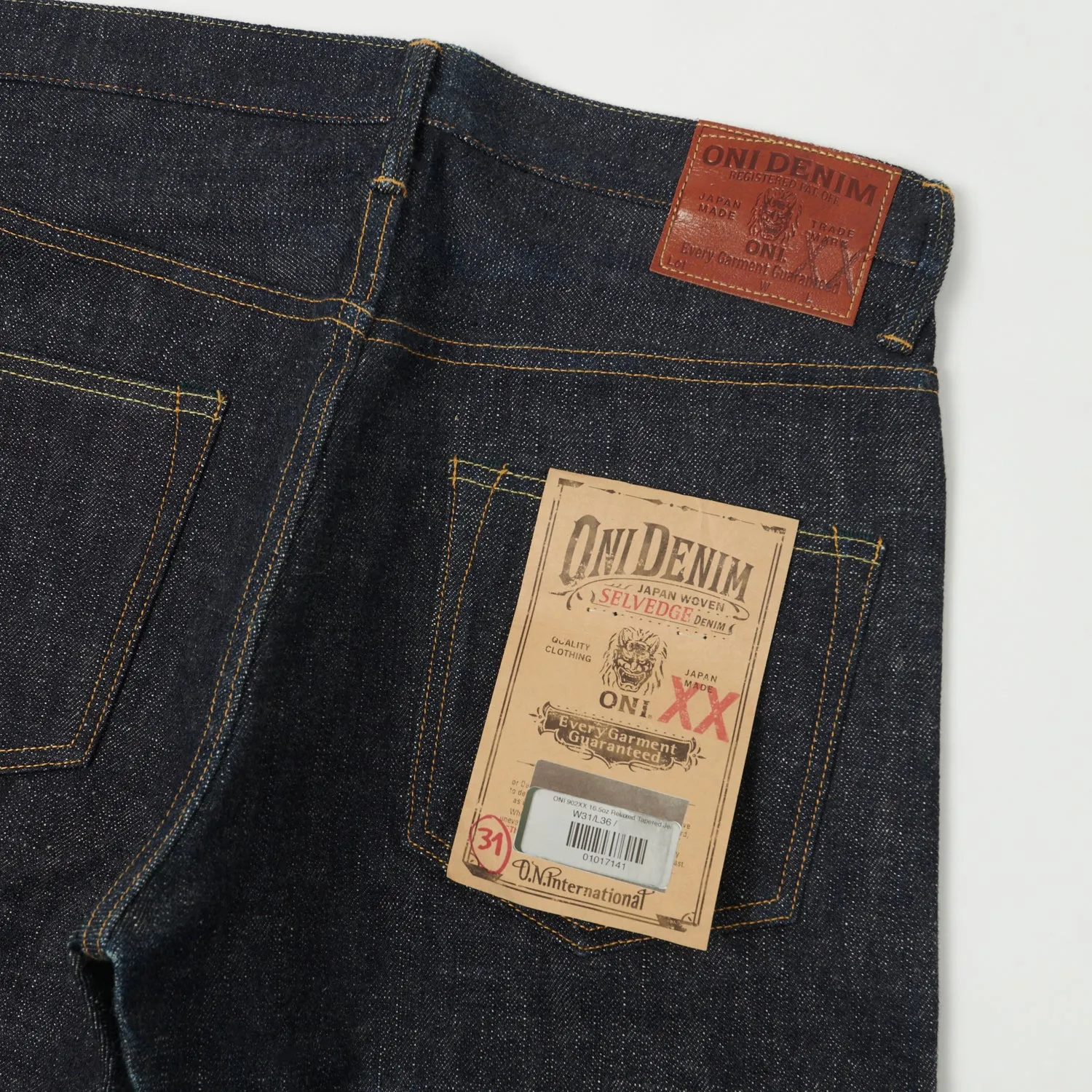 ONI 902XX 16.5oz Regular Tapered Jean - Raw