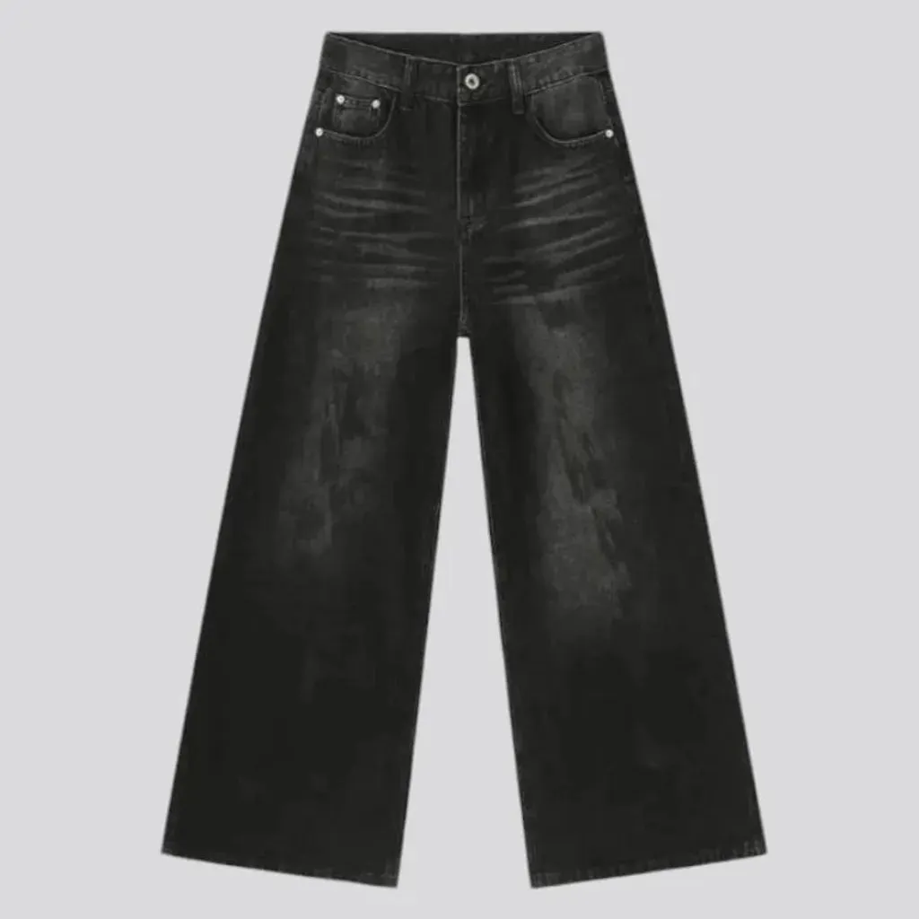 Painted mid rise men's jeans