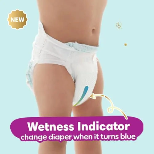 Pampers Active Baby Tape Style Diapers, Medium (M) Size, 90 Count, Adjustable Fit with 5 star skin protection, 6-11kg Diapers