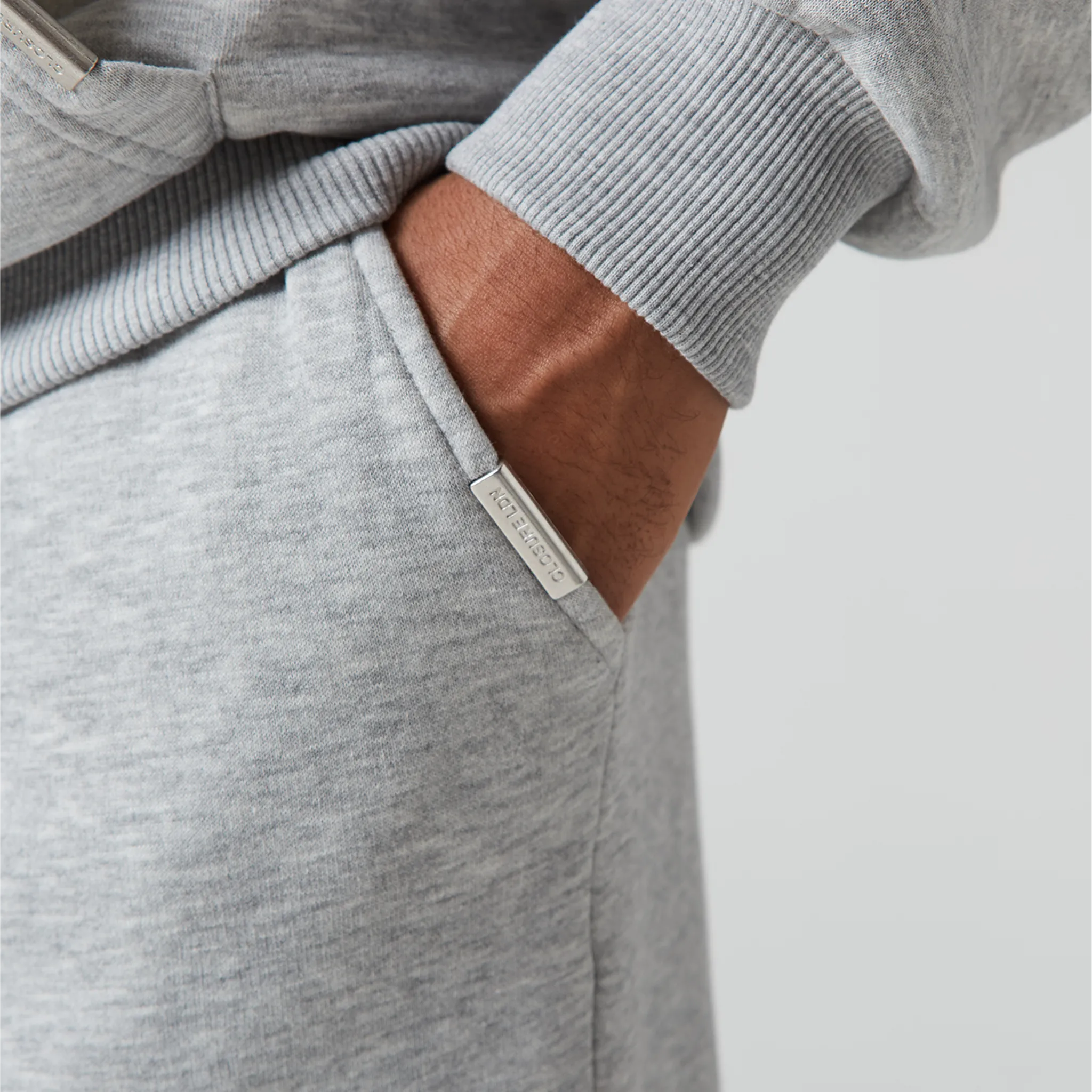 Relaxed Fit Open Hem Jogger | Grey Marl