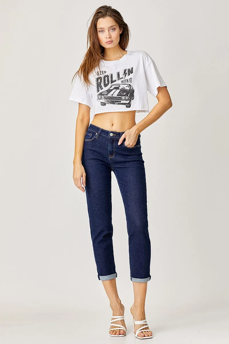 Risen Remi Mid Rise Boyfriend Jeans