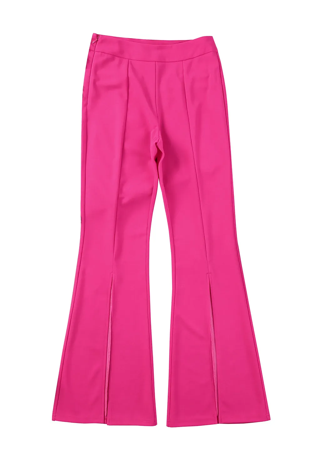 Rose Split Hem High Waist Pants