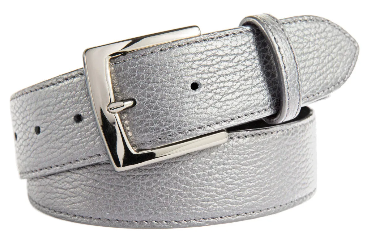 Signature Belt, (1.5") Shiny Silver Buckle