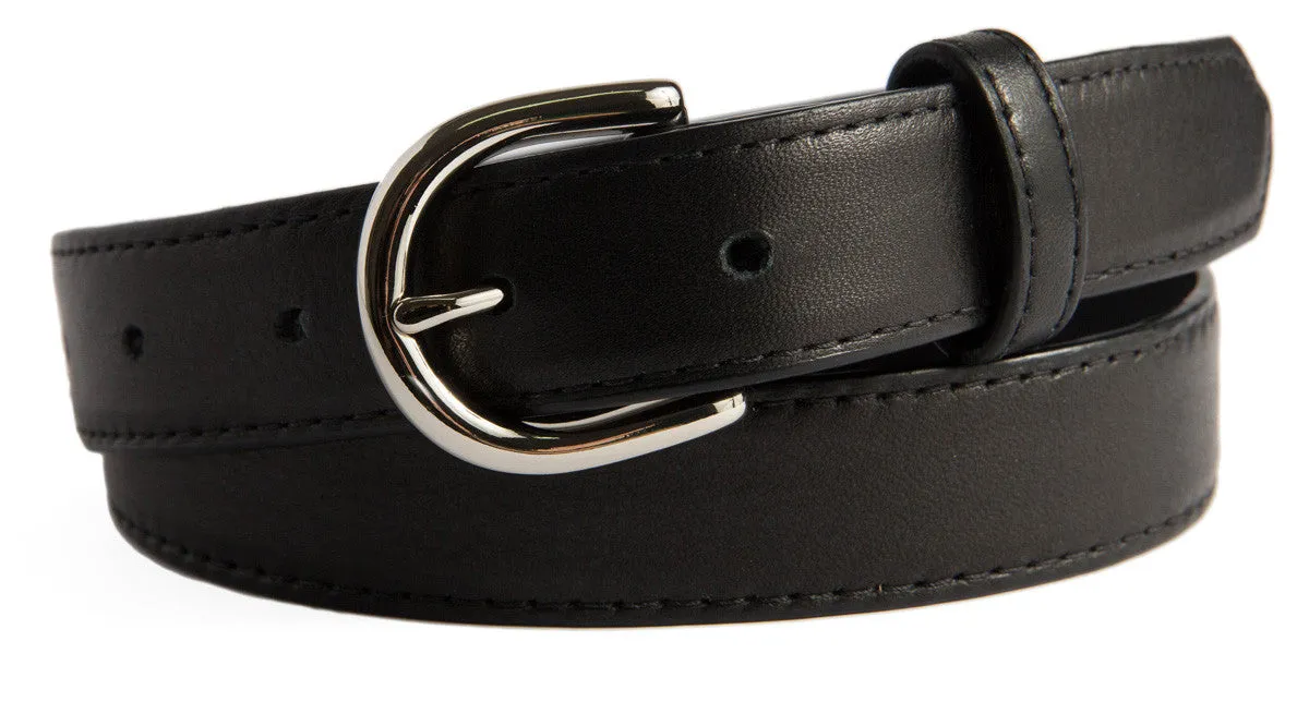 Soho Belt, (1.25") Shiny Silver Buckle