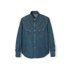 Stevenson Overall Co. Cody Western Shirt Faded Indigo