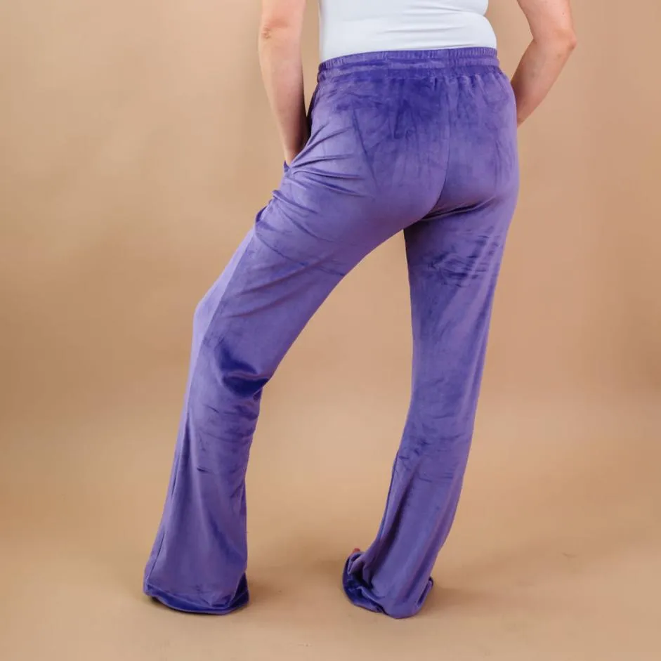 Tall Velour Lounge Pants- Purple