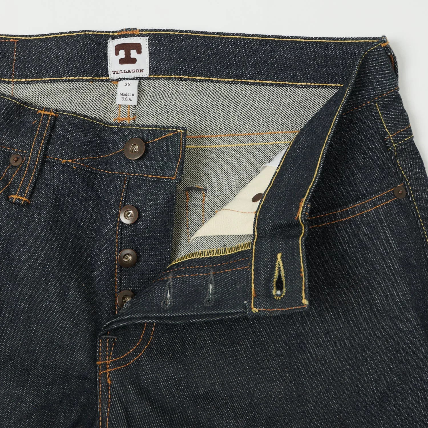 Tellason John Graham Mellor 12.5oz Slim Straight Jean - Cone Mills