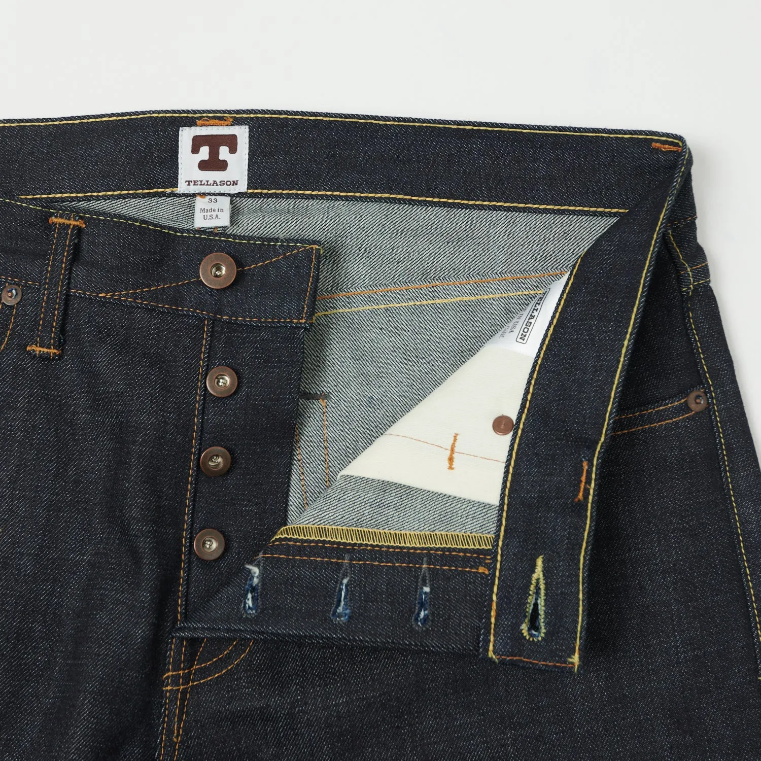 Tellason Sheffield 14.75oz Loose Straight Jean - Cone Mills