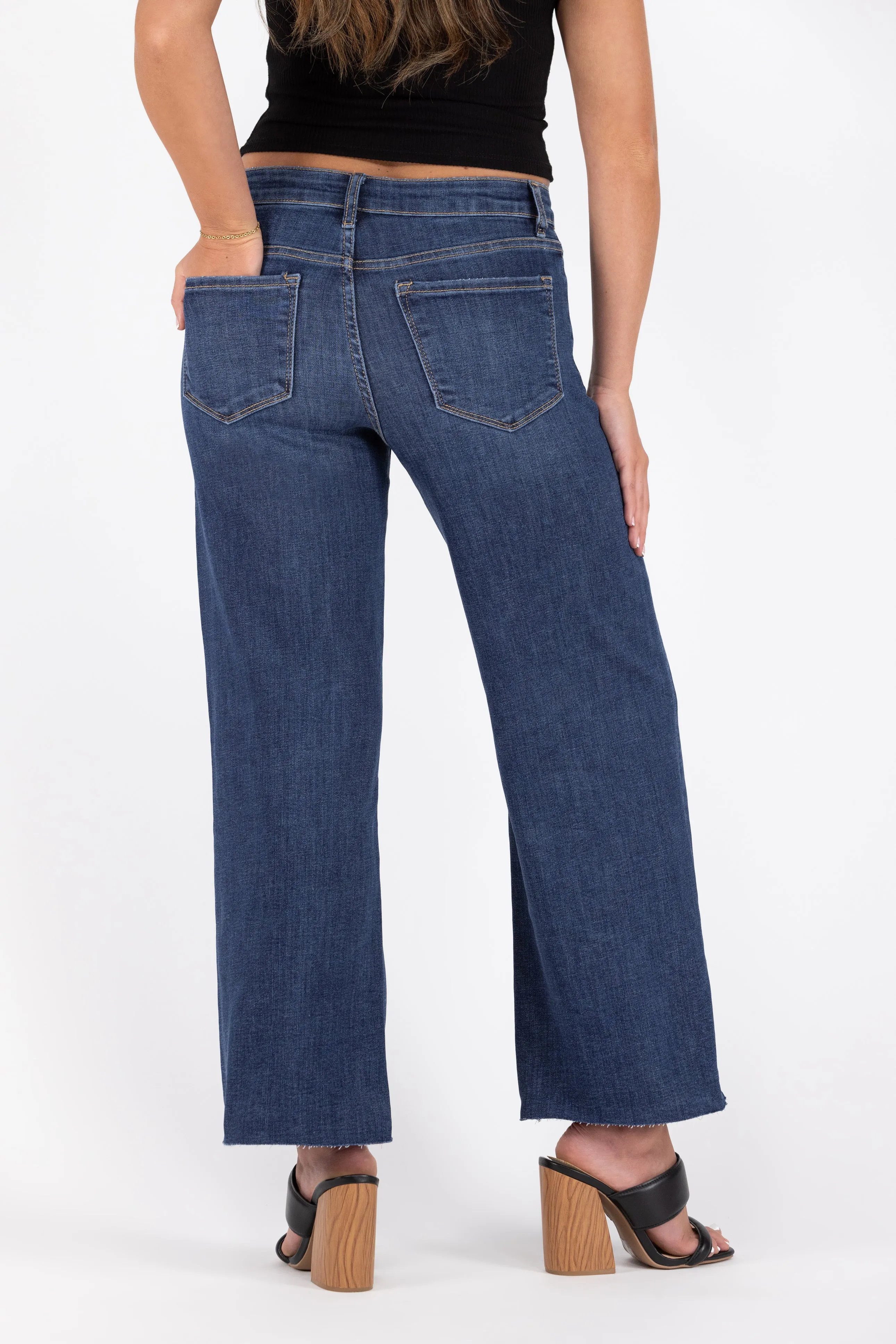 The Addison from Lovervet: Mid-Rise Tummy Control Wide Leg Denim