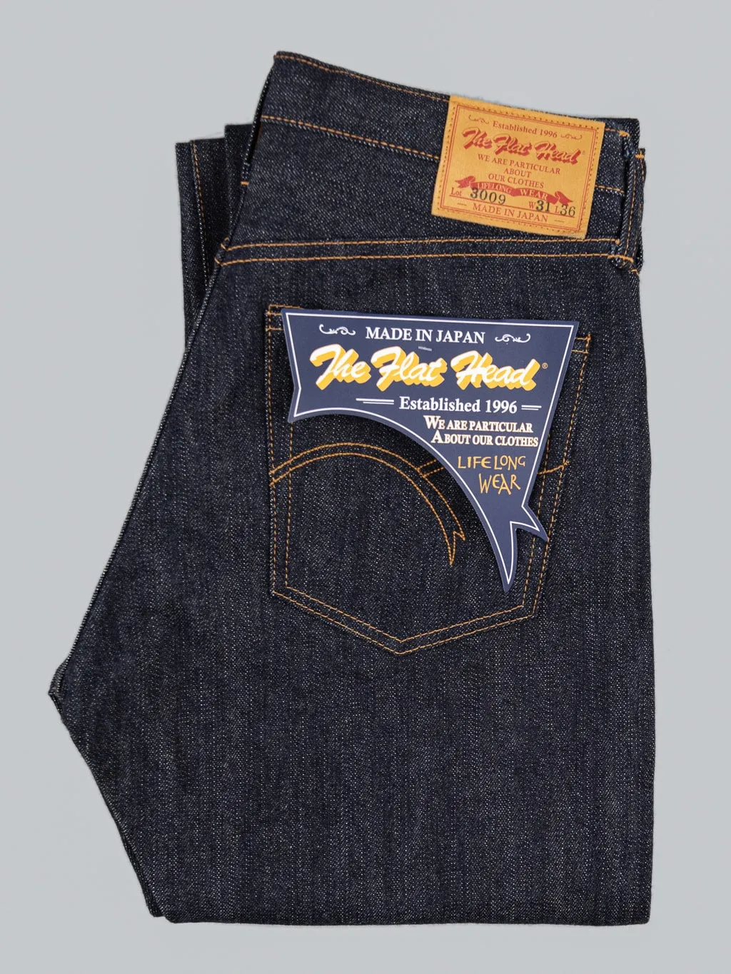 The Flat Head 3009 14.5oz Straight Tapered Jeans