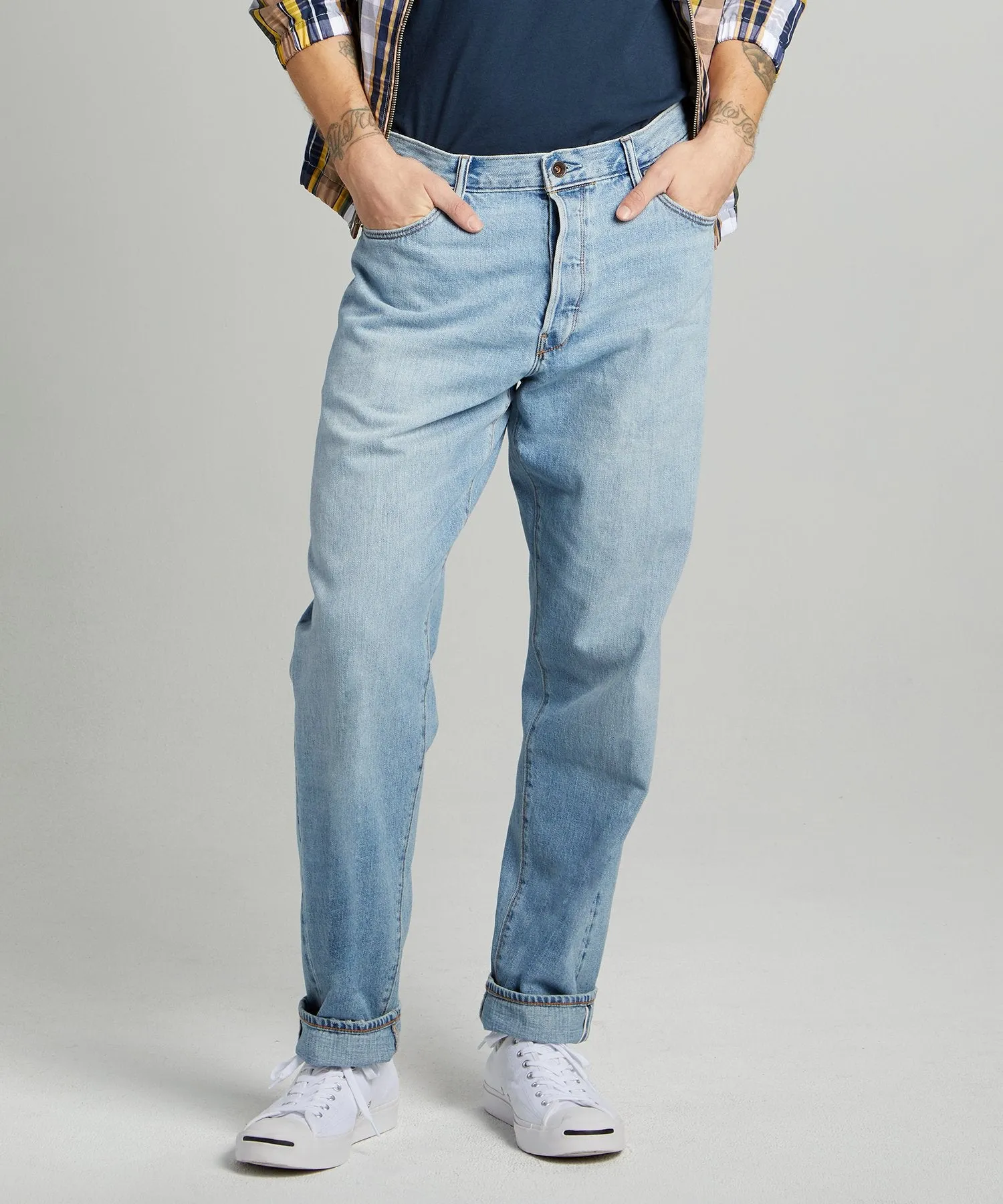 The Relaxed Jean in Selvedge Huxley Wash