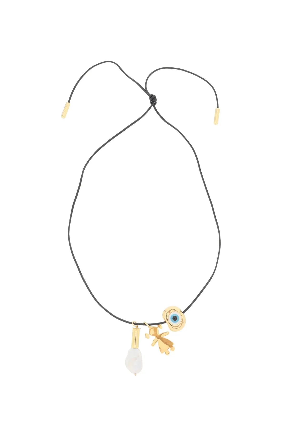 Timeless pearly necklace with charms