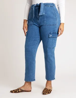 Utility Jean in Dark Medium Wash