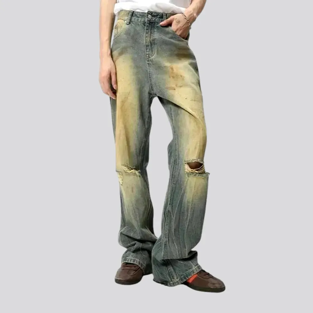 Vintage boho men's jeans