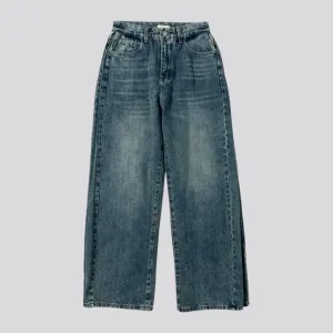 Vintage faded high waist men's jeans