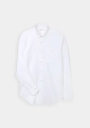 White Oxford Button-Down Collared Shirt