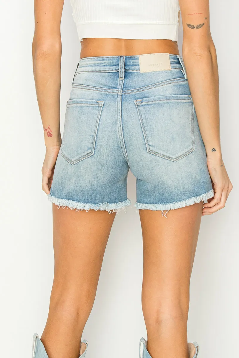 Yara High Rise Midi Shorts (Hybrid Fabric)